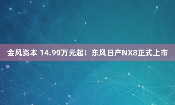 金风资本 14.99万元起！东风日产NX8正式上市
